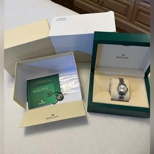 Ladies Women’s Stainless Steel Rolex Oyster Perpetual Watch 176200